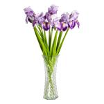 Iris 6 Pack 23,6 inch Real Touch Fake Flowers, voor bruiloft, huis, feestdecoratie (paars)