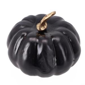 Künstlicher Jute-Kürbis für Thanksgiving-Dekoration, verschönern Sie mühelos die Herbstästhetik Ihres Hauses (schwarz)