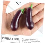 4 Sätze Simulation Aubergine Dekoratives Auberginenmodell Hausmodell-Dekoration Miniatur Aubergine Zarte Miniatur-aubergine Realistisches Miniaturspielzeug Mini-dekor 4 Stück * 4