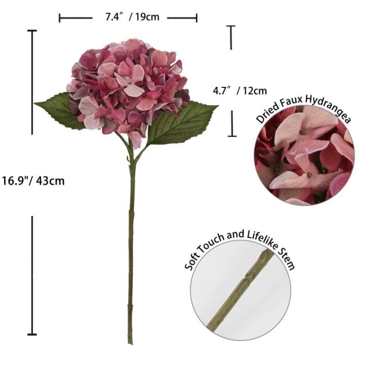 2 stuks kunsthortensia's, Ø 19 cm, kunstbloemen, hortensia, als echt voor bruidsboeketten, huis, kantoor, hotel, feestdecoratie, middenstukken, bloemstukken