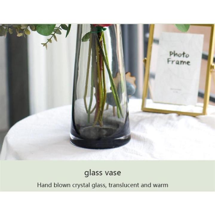 Kunstblumen Künstliche Blumen mit Glasvase, künstliche Pflanzen für den Innenbereich, künstliche Blumenarrangements, Seidenblumen für den Hausgarten, Terrassendekoration für 