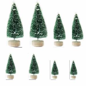 8 Stück Mini-Weihnachtsbäume in verschiedenen Größen, künstliche Glitzerbäume für Weihnachten, Heimdekoration, Tischdekoration, Ornamente, Party- und Schreibtischdekoration,