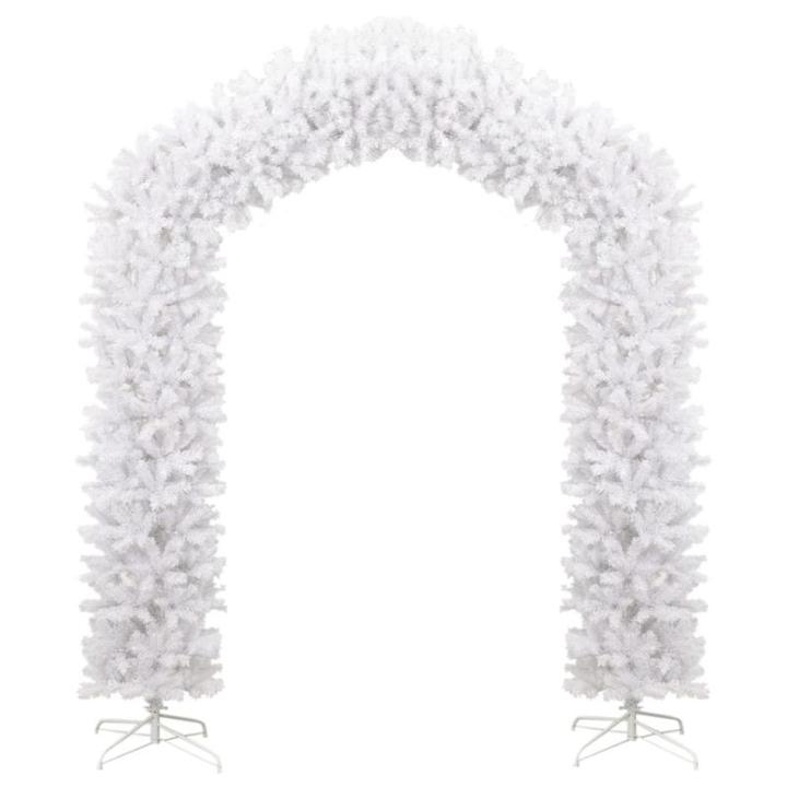 Mobili Weihnachtsbaum mit weißem Bogen 270 cm, Weihnachtsdekoration, Weihnachtsbaum, künstlicher Weihnachtsbaum, dünner Ständer