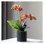 Kunstblumen Künstliche Orchideenblumen, gefälschte Phalaenopsis-Seidenorchideen in Töpfen, Bonsai-Pflanzen, Blumenarrangements für die Hochzeit zu Hause für jeden Anlass