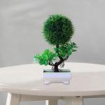 Plantenbak, kunstplant, kunstdecoratie, plantenornament, kunstplanten in pot voor salontafel, decoratie, kantoor, thuis