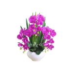 Kunstblumen Künstliche Orchideen – Realistische Touch-Orchideen-Bonsai in Keramikvase, Phalaenopsis-Kunstblumen-Arrangement im Topf für jeden Anlass