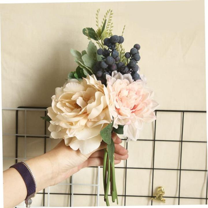 Blumendekor künstliche blüten Artificial dekoring partyspieße Berry Decoration künstliche Dekorationen für Zuhause Schmücken Zuhause+Dekor Tuch simulierte Dahlie