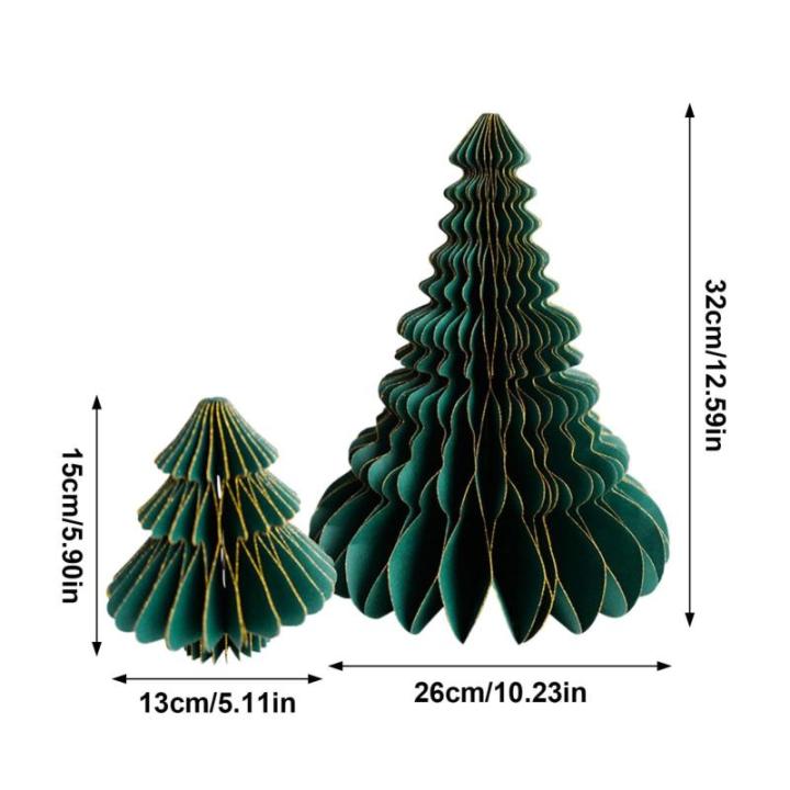 Kerstboom van papier, kerstboom van papier knutselen, model-kerstboomdecoratie van papier, meerlaagse split, kerstversiering voor tafeldecoratie