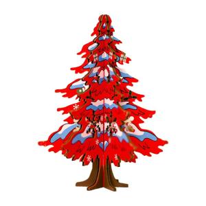 Kinder Weihnachtsbaum - Weihnachtsbaum Mini kleine Tisch hölzerne Deko Ornamente mit Miniatur Tischplatte DIY Schreibtisch Mini Baum, Weihnachtsbaum Stehen für Kinder Geschenk, I