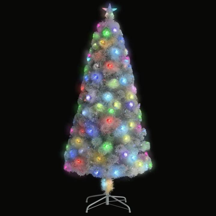 Künstlicher Weihnachtsbaum mit Beleuchtung Weiß 150cm Glasfaser Christbaum Kunstbaum Dekobaum Tannenbaum Weihnachten Künstlicher Weihnachtsbaum für Weihnachtsdeko