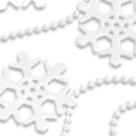 slinger met sneeuwvlokken - decoratieve slinger voor Kerstmis - sneeuwvlokslinger - kerstslinger voor kerstboomversieringen - 160 cm (Set4-1 stuk zilverkleurig)