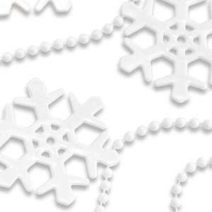 slinger met sneeuwvlokken - Kerstslinger - Sneeuwvlokslinger voor kerstversiering - Kerstversiering voor kerstbomen - 500 cm (Set11 - wit/sneeuwvlokken)