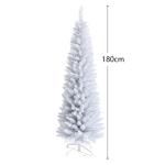 Christmas Tree Tannenbaum KüNstlich Weißer Bleistift-Weihnachtsbaum, Weihnachtskiefer, Geeignet for Heimdekoration ChristbäUme Sztuczna(180cm)