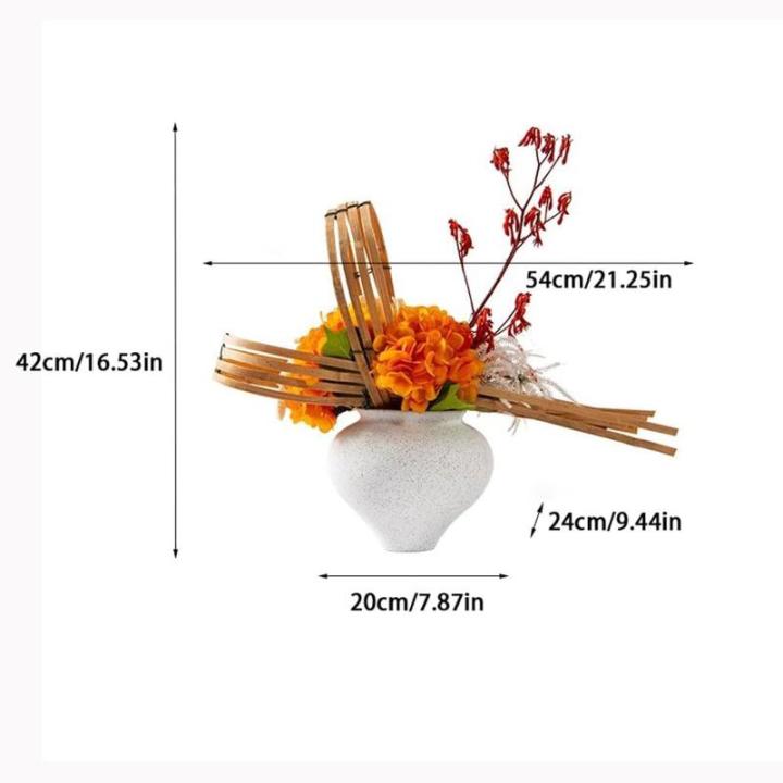 Kunstblumen Künstlicher Kleiner Bonsai-Baum in weißer Keramikvase – naturgetreues Grün für Veranda, Esstisch und Wohnzimmer – Kunstpflanze für jeden Anlass