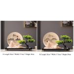 Künstlicher Bonsai-Baum Simulierte Willkommen Kiefer Bonsai Bildschirm Dekoration Zen Wohnzimmer Dekoration Veranda Schrank Büro Landschaft Künstliche Bäume Pflanzen (Color : A