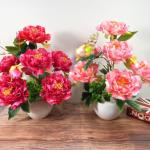 Kunstblumen Künstliche Pfingstrosen, Blumenarrangements, Zimmerpflanze für Heimbüro-Dekoration, künstliche Bonsai-Baum-Pfingstrose, 5 Farben für jeden Anlass
