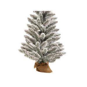 Kunstkerstboom met sneeuw Deluxe Viola in bloempot 60 cm, dennenboom kerstboom kunstboom decoratieve boom met metalen standaard