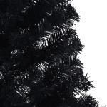 Kunstkerstboom met standaard, 180 cm hoog, kunstdennenboom, kerstdecoratie, kunstboom, hoge pvc en staal, zwart