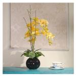 Kunstblumen Dekorative Phalaenopsis, künstliches Blumen-Arrangement mit Keramiktopf, künstliche Seidenpflanzen in Töpfen für die Party zu Hause für jeden Anlass