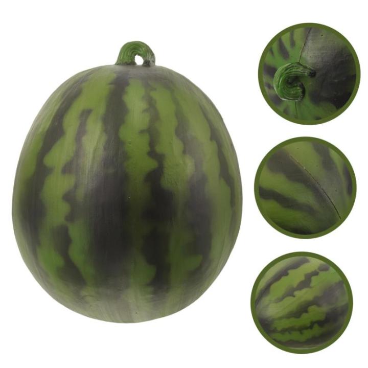 2 Stück Modell Wassermelone Fotografie Requisiten Obst Modell Requisite Künstliche Wassermelone Modell Dekor Obst Shop Simulierte Frucht Verzierung Wassermelone Ornament