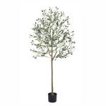 Kunstolijfboom, 150 cm, grote olijfboomplant, nep plastic planten in pot, kunstboom voor woonkamer, slaapkamer, kantoor, decoratie, tuin