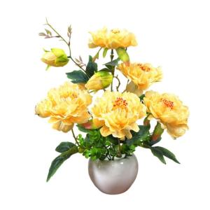 Kunstblumen Künstliche Pfingstrosen, Blumenarrangements, Zimmerpflanze für Heimbüro-Dekoration, künstliche Bonsai-Baum-Pfingstrose, 5 Farben für jeden Anlass