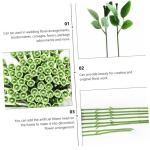 280 STK Rosenstiel künstliche blüten Artificial The Craft Material für künstliche Blumen künstlicher Blütenstiel künstliche Rosen DIY-Material grüner Blumenstieldraht Draht