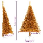 Kunstkerstboom met standaard, 120 cm hoog, hoge kunstdennenboom, kerstdecoratie, PET en staal, goud