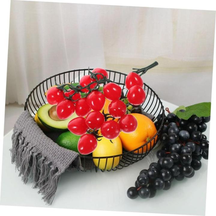 8 STK Simulierte Kirschtomaten dekorative Kirschtomaten Simulation Kirschtomaten Künstliche Tomaten Dekorative Tomaten lebensechte Kirschtomaten Zuhause gefälschte Fruchtstütze 