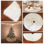 Kerstboomdeken, Kerstboomrok Kerstmis, Decoratie Boommat voor Kerstmis, Feest Home Decoraties, Kerstboomdeken Wit Ø 60 cm