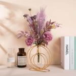 Kunstblumen Künstliche Pflanzen Blumen Deko Seidenblumen Pfingstrose Blumenarrangements Kernstück Hochzeit Blumenstrauß(lila)