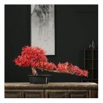 Künstlicher Bonsai-Baum Künstliche Pflanzen, 23 cm, schwarzer Keramiktopf, künstlicher Bonsai-Baum, künstliche Topfpflanze for Zuhause, Büro, Hochzeit, Gartendekoration Künst