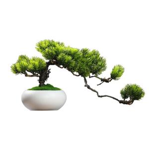 Künstlicher Bonsai-Baum Simulation Grün Bonsai Wohnzimmer Eingang Desktop Dekorationen Kiefer Topfpflanze Dekorationen Kleine Ornamente Künstliche Bäume Pflanzen