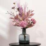 Kunstblumen Künstliche Pflanzen Blumen Deko Seidenblumen Pfingstrose Blumenarrangements Kernstück Hochzeit Blumenstrauß(lila)