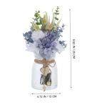 1 Satz Simulierte Vasenornamente Hochzeitsfeier Blumendekor Blumenstraußdekoration Zum Selbermachen Zarte Simulierte Blumen Blumenrequisite Gefälschte Blumen Keramikvase Holz