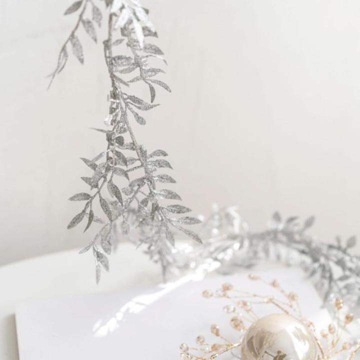 Blattband | Glitzernde Kunstblätter Wandreben - Künstliche Kränze, dekorative Ranken für Weihnachtsfoto-Dekorations-Requisiten