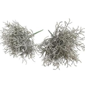 Kunstmatige Calocephalus (prikkeldraad plant/zilveren mandje) Kleur: grijs (2 stuks)