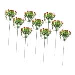 12st Kleine Schleierkraut-Dekoration Künstlicher Blumenstiel Blumenstrauß Dekor Dekorative Künstliche Blumenpflücker Gefälschte Blumen Elegante Kunstblumen Plastik Rot