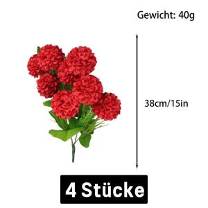 Kunst Blumen Kunstblume Hortensien Künstliche Blume Blumenstrauss Bouquet für Hochzeit Home Party Tisch Küche Büro Dekoration für Haus Garten Party 0509