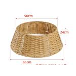 Dekorationen Baum Rock Geflochtener Rattan-Weihnachtsbaumkragen, Rustikaler Bauernhaus-Korbgeflecht, Großer Baumrock Weihnachtsbaum Basis Ring(50x64x21cm)