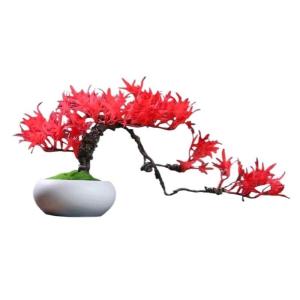 Künstlicher Bonsai-Baum Simulation Grün Bonsai Kiefer Topfpflanze Dekorationen Kleine Ornamente Wohnzimmer Eingang Desktop Dekorationen Künstliche Bäume Pflanzen
