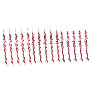 15 STK Chili-Pfeffer-Modelldekoration hängendes Paprikadekor gefälschte scharfe Chilischoten Spieß wandverkleidung Wand polsterung Tischgirlande rote Paprika Pfeffer Dekor Schau