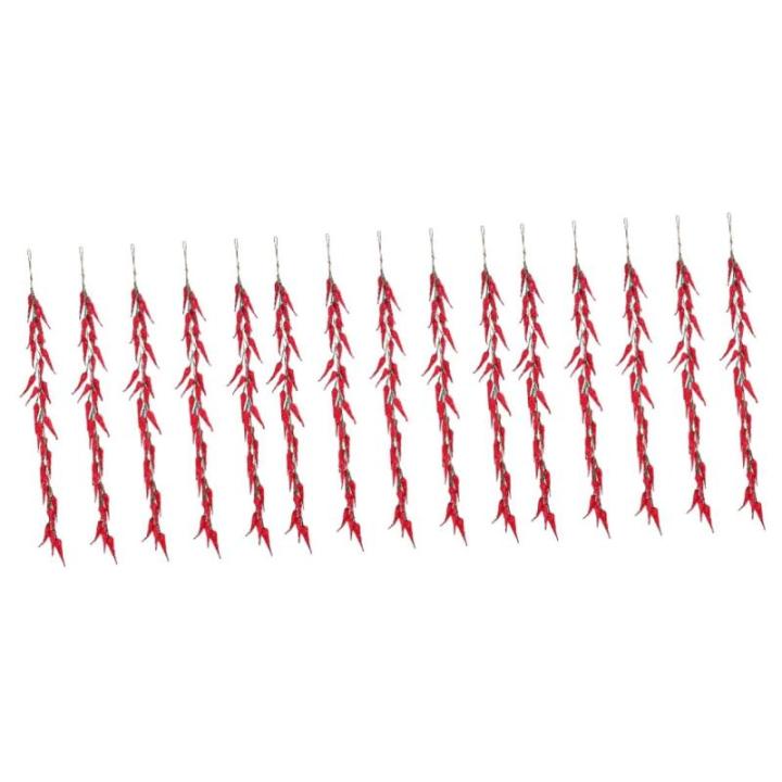 15 STK Chili-Pfeffer-Modelldekoration hängendes Paprikadekor gefälschte scharfe Chilischoten Spieß wandverkleidung Wand polsterung Tischgirlande rote Paprika Pfeffer Dekor Schau