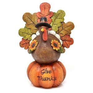 Thanksgiving Türkei Statue Harz Figuren Ornament Ernte Dekor