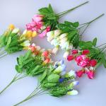 Kunstblumen Künstliche Tulpenblumen, für Partys, Zuhause, Hochzeit, Dekoration, Geschenkidee zum Muttertag, Plastikblumentopf, Raumdekoration für jeden Anlass