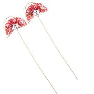 2St Blumenstab würfelunterlage einhelll zweige famaliguy die bescherung Popular Cupcake-Kuchen-Picks japanische Accessoires Blumenpflücker fächerförmige Spitzhacke hölzern Ro