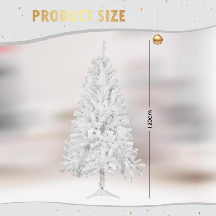 Kunstkerstboom Nordmann-spar 120 cm, 225 takken, dennenboom klein, spuitgieten, wit, Cushhom