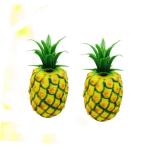 2 Sätze Lebensechte Fruchtdekoration Künstliche Früchte Plastikobst Tischdeko Esstisch Künstliches para Prop-Modell Früchte Foto Requisiten Nachahmung Ananas-Modell 2 Stück *