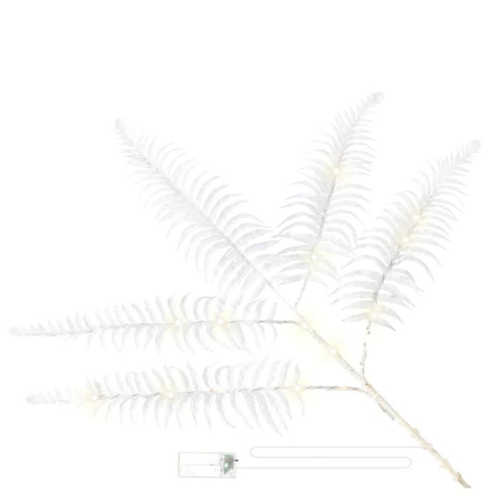 Struik met ledverlichting om neer te zetten, stabiele kunststof struik, 16 warmwitte leds met timerfunctie, op batterijen werkende kerstdecoratie (top bladeren)
