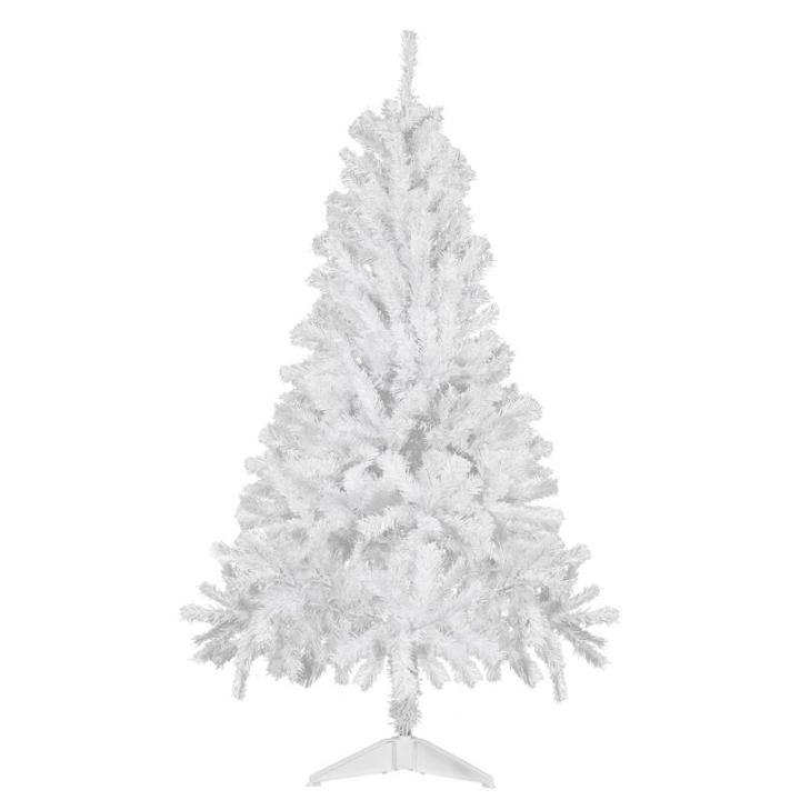 Kunstkerstboom Nordmann-spar 150 cm, 380 takken, dennenboom klein, spuitgieten, wit, Cushhom